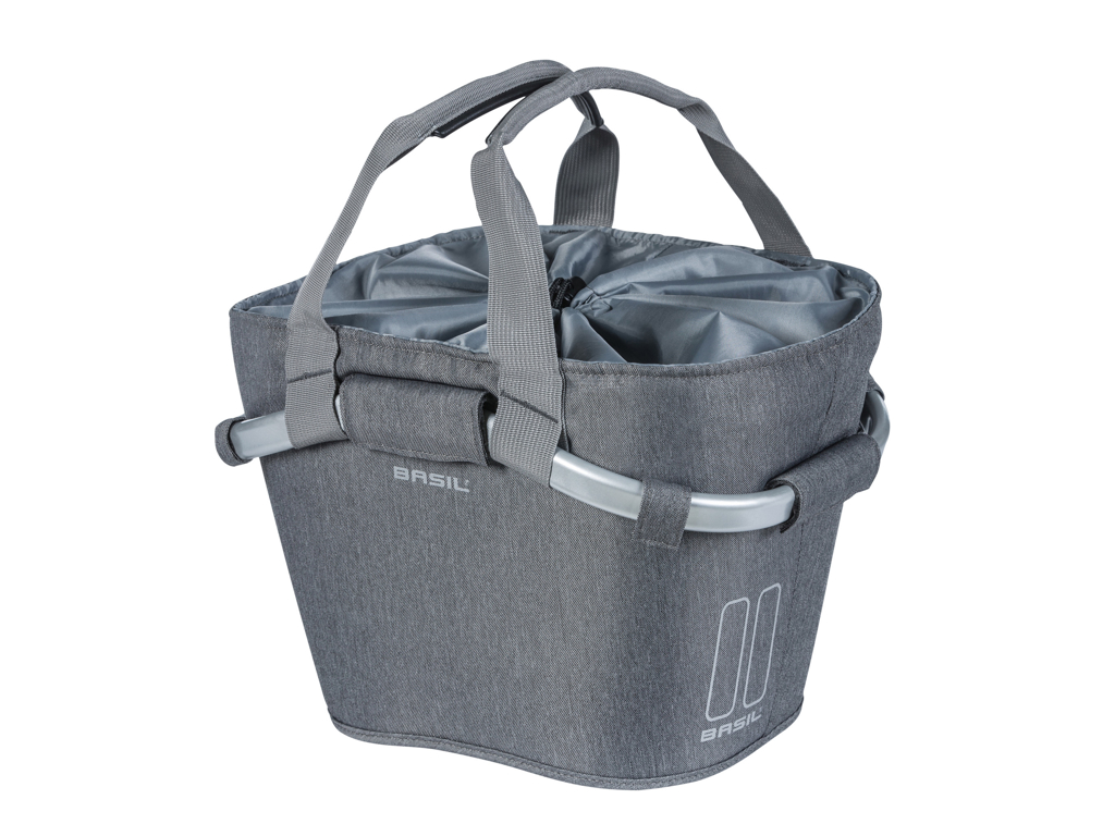 Basil 2day Carry All – Cykelkurv – 15 Liter – Grey Melee 1 Basil 2day Carry All – Cykelkurv – 15 Liter – Grey Melee