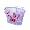 Basil – Jasmin – Cykelkurv Til Børnecykel – 12″-20″ – Lilla Med Sommerfugle