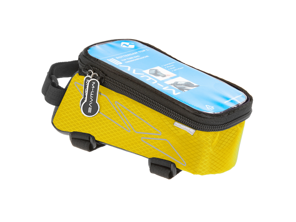 M-Wave Rotterdam Top L – Cykeltaske Til Stel – Velcro Montering – Gul – Str. 1.2 Liter 1 M-Wave Rotterdam Top L – Cykeltaske Til Stel – Velcro Montering – Gul – Str. 1.2 Liter