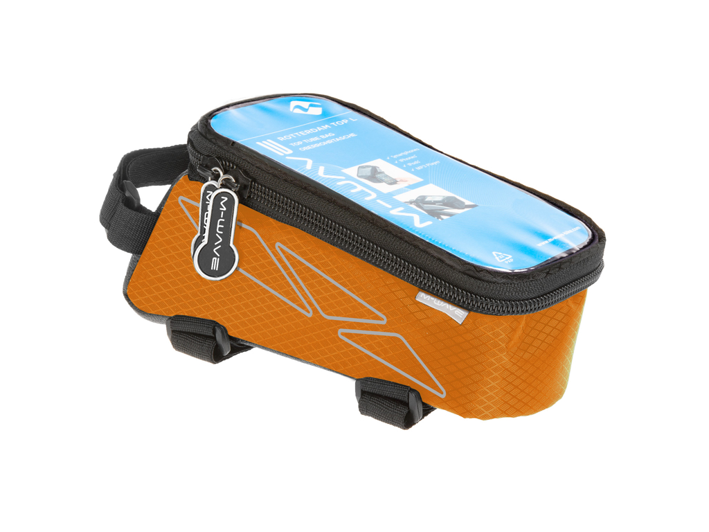 M-Wave Rotterdam Top L – Cykeltaske Til Stel – Velcro Montering – Orange – Str. 1.2 Liter 1 M-Wave Rotterdam Top L – Cykeltaske Til Stel – Velcro Montering – Orange – Str. 1.2 Liter