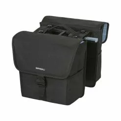 Basil Go MIK – Dobbelt Cykeltaske Til Bag – Inkl. MIK Adapterplade – 32 Liter – Sort