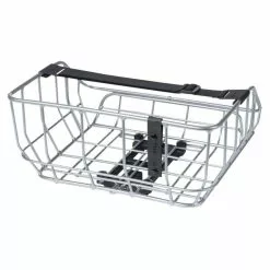Basil Portland – Cykelkurv Til Bag – Sølv – Inkl. MIK Adapter